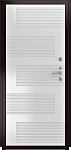 Дверь ДвериПРО Квадро ФЛ-185 (10мм, ПВХ Ясень белый) DPRO222301 фото