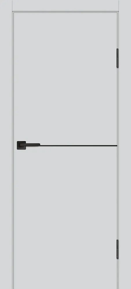 Фото Межкомнатная дверь P-19 AL черный молдинг Сапфир матовый